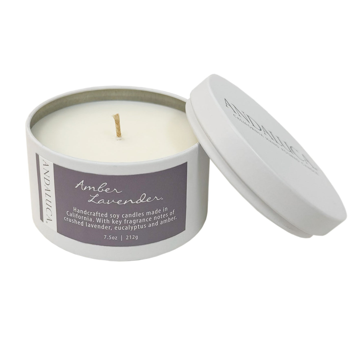 Amber Lavender Tin Candle
