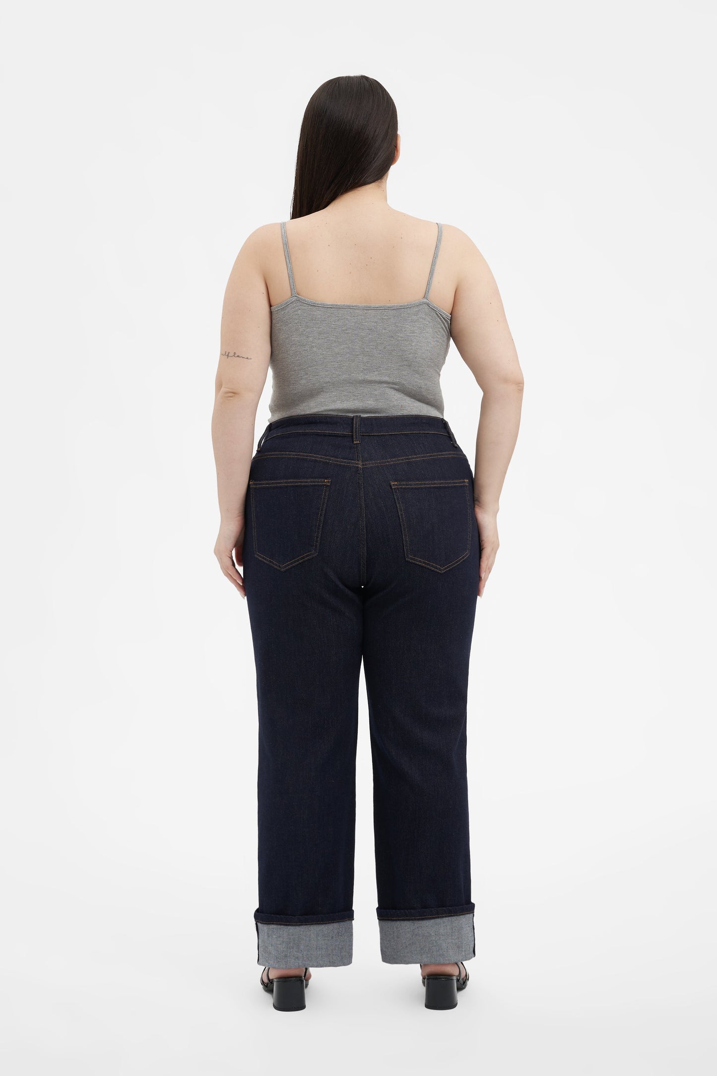 HIGH RISE STRAIGHT JEANS BYT5182-P (BYHE035-P) RINSE PLUS SIZE
