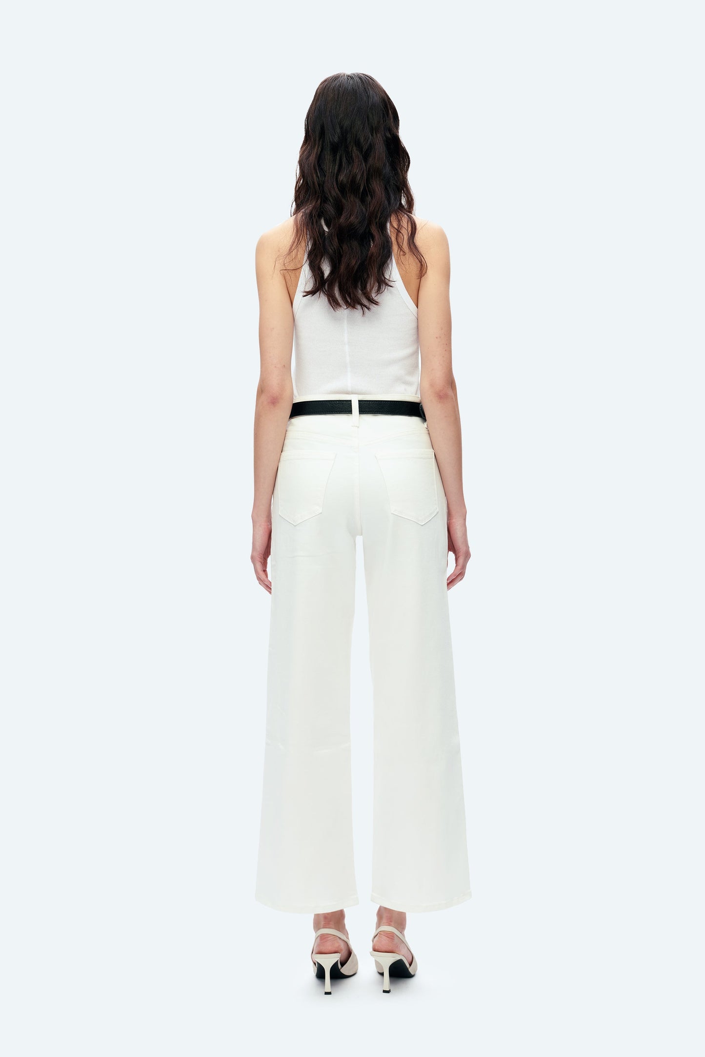 HIGH RISE WIDE LEG JEANS BYW8036 WHITE