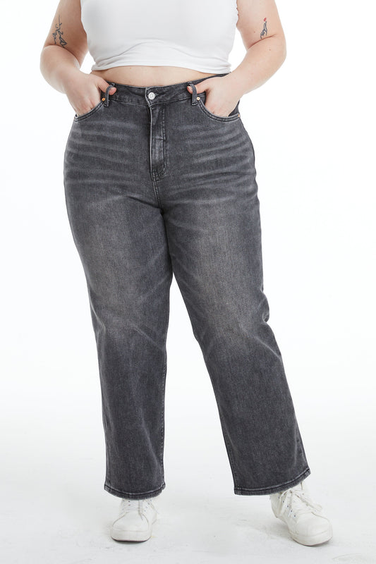 HIGH RISE STRAIGHT JEANS BYT5174-P (BYHE058-P) BLACK STONE